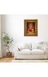 Godess Durga Photo Frame 10x14 Inches-Brown Wooden Frame For Home, Office & Temple Decoration And Gifting (F6260)