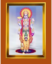 Golden Photo Frame - 10x14 Inches | Elegant Wooden Frame For Home, Office & Temple Decoration | Spiritual Wall & Table Decor and Gift Item