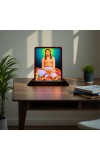 Car Desk/Table Top Swami Nigamananda Paramahansa Wooden Photo Stand 3x4 Inches, Compact & Stylish Spiritual Display For Car, Home & Office (Pack Of 1) (F14455)