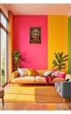 Divine Krishna Big Photo Frame - 20x28 Inches For Home,Temple & Office Decoration (F11202)
