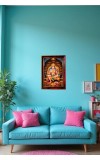 Lord Hanuman Photo Frame For Wall & Table | 7x9 Inch Golden Cherry Finish | Decorative Lord Hanuman Photo Frame For Home, Office & Pooja Room (F11920)