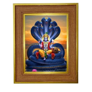 Avataar Of Vishnu Photo Frame 14x18 Inches-Brown Wooden Frame For Home, Office & Temple Decoration And Gifting (F6239)