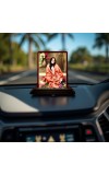 Car Desk/Table Top Anandamayi Wooden Photo Stand 3x4 Inches, Compact & Stylish Spiritual Display For Car, Home & Office (Pack Of 1) (F14476)