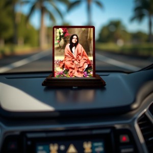 Car Desk/Table Top Anandamayi Wooden Photo Stand 3x4 Inches, Compact & Stylish Spiritual Display For Car, Home & Office (Pack Of 1) (F14476) Car Desk/Table Top Anandamayi Wooden Photo Stand 3x4 Inches, Compact & Stylish Spiritual Display For Car, Home & Office (Pack Of 1) (F14476)