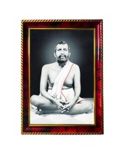 Paramahamsa Yogananda Photo Frame For Wall & Table | 7x9 Inch Golden Cherry Finish | Decorative Paramahamsa Yogananda Photo Frame For Home, Office & Pooja Room (F11635)