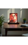 Car Desk/Table Top Bhaktivedanta Swami Prabhupada Wooden Photo Stand 3x4 Inches, Compact & Stylish Spiritual Display For Car, Home & Office (Pack Of 1) (F14435)