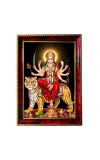 Maa Kali Photo Frame For Wall & Table | 7x9 Inch Golden Cherry Finish | Decorative Maa Kali Photo Frame For Home, Office & Pooja Room (F11653)
