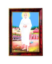 Swami Ramalinga Adigalar Photo Frame For Wall & Table | 7x9 Inch Golden Cherry Finish | Decorative Swami Ramalinga Adigalar Photo Frame For Home, Office & Pooja Room (F11664)