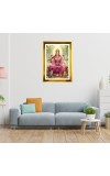 Mata Lakhsmi Golden Photo Frame - 18x22 Inches | Elegant Wooden Frame For Home, Office & Temple Decoration | Spiritual Wall & Table Decor And Gift Item (F9539)