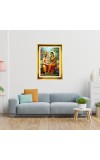 Lord Ram And Sita Golden Photo Frame - 10x14 Inches | Elegant Wooden Frame For Home, Office & Temple Decoration | Spiritual Wall & Table Decor And Gift Item (F9789)
