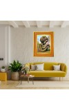 Nature Mother With Child Photo Frame 10x14 Inches-Brown Wooden Frame For Home, Office & Temple Decoration And Gifting (F6482)