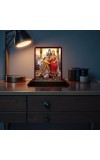 Car Desk/Table Top Lord Shiva And Parvathi Wooden Photo Stand 3x4 Inches, Compact & Stylish Spiritual Display For Car, Home & Office (Pack Of 1) (F14326)