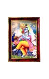 God Sri Krishna Photo Frame For Wall & Table | 7x9 Inch Golden Cherry Finish | Decorative God Sri Krishna Photo Frame For Home, Office & Pooja Room (F11519)