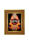 Lord Jaganaath Photo Frame 14x18 Inches-Brown Wooden Frame For Home, Office & Temple Decoration And Gifting (F6259)