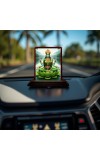 Car Desk/Table Top Goddess Lakshmi Wooden Photo Stand 3x4 Inches, Compact & Stylish Spiritual Display For Car, Home & Office (Pack Of 1) (F14237)