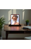 Car Desk/Table Top OmkarNath Wooden Photo Stand 3x4 Inches, Compact & Stylish Spiritual Display For Car, Home & Office (Pack Of 1) (F14500)