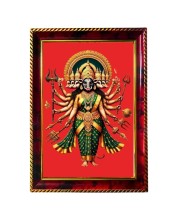 Goddess Varahi Amma Photo Frame For Wall & Table | 7x9 Inch Golden Cherry Finish | Decorative Goddess Varahi Amma Photo Frame For Home, Office & Pooja Room (F11569)