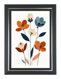 Flower Scenery For Home Photo Wall & Table Frame | 18x22 Inch Black Designer | Perfect For Gifting & Home Decor (F9595)