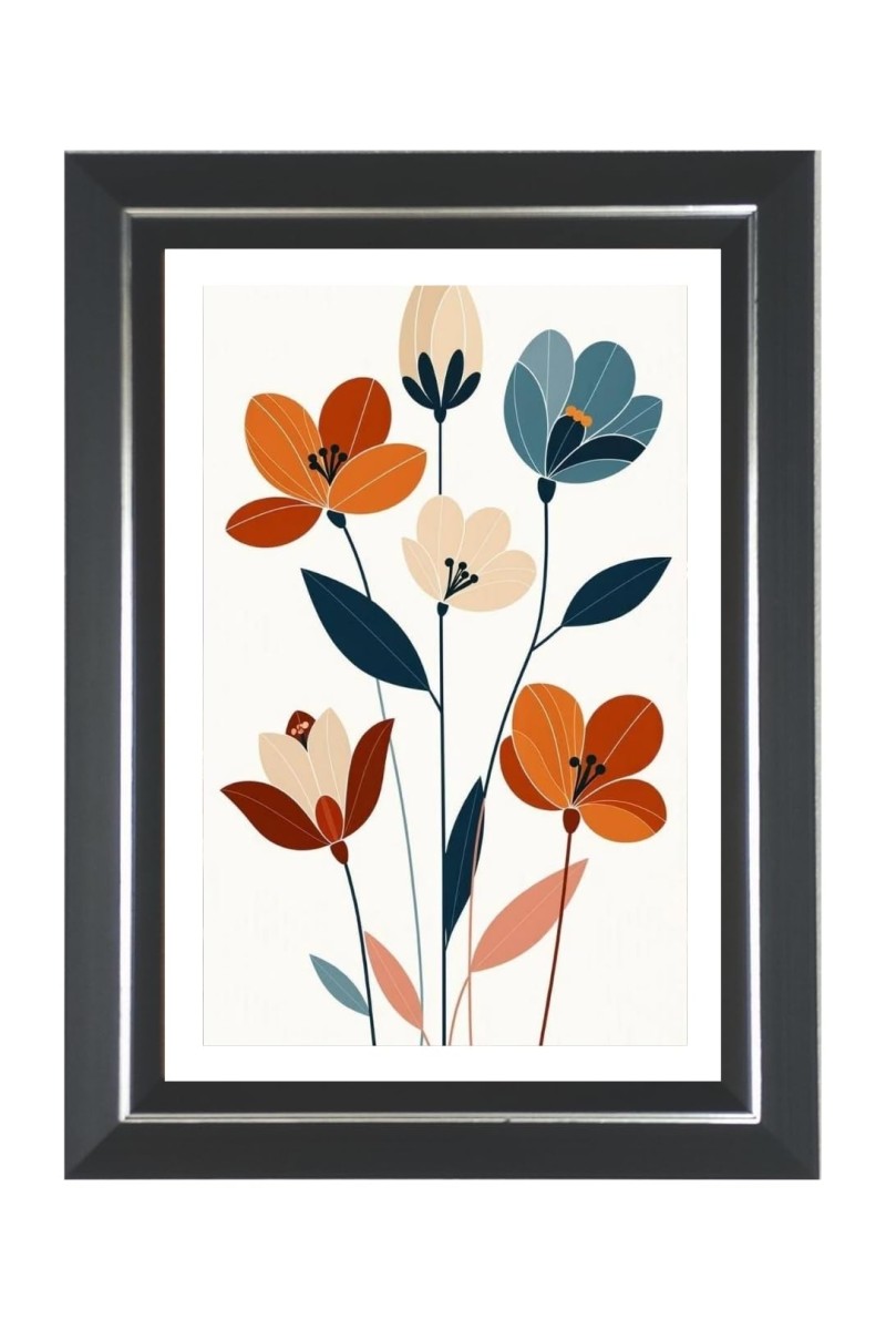 Flower Scenery For Home Photo Wall & Table Frame | 10x14 Inch Black Designer | Perfect For Gifting & Home Decor (F9595)