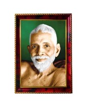 Ramanaa Maharshi Photo Frame For Wall & Table | 7x9 Inch Golden Cherry Finish | Decorative Ramana Maharshi Photo Frame For Home, Office & Pooja Room (F11751)