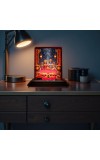 Car Desk/Table Top Radha Krishna Wooden Photo Stand 3x4 Inches, Compact & Stylish Spiritual Display For Car, Home & Office (Pack Of 1) (F14361)