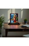 Car Desk/Table Top Radha Wooden Photo Stand â€“ 3x4 Inches, Compact & Stylish Spiritual Display For Car, Home & Office (Pack Of 1) (F15133)