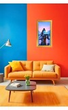 Lord Shiva Digital Golden Color Photo Frame | Hindu Religious Wall Decor | 10x17 Inches - Inspirational Wall Art For Office, Home Decor - Ideal Spiritual Gift (F10372)
