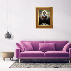 Gautam Buddha Photo Frame 18x22 Inches-Brown Wooden Frame For Home, Office & Temple Decoration And Gifting (F6332) Gautam Buddha Photo Frame 18x22 Inches-Brown Wooden Frame For Home, Office & Temple Decoration And Gifting (F6332)