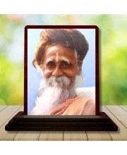 Car Desk/Table Top OmkarNath Wooden Photo Stand 3x4 Inches, Compact & Stylish Spiritual Display For Car, Home & Office (Pack Of 1) (F14500)