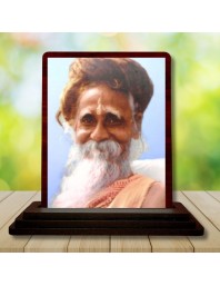 Car Desk/Table Top OmkarNath Wooden Photo Stand 3x4 Inches, Compact & Stylish Spiritual Display For Car, Home & Office (Pack Of 1) (F14500)