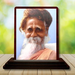 Car Desk/Table Top OmkarNath Wooden Photo Stand 3x4 Inches, Compact & Stylish Spiritual Display For Car, Home & Office (Pack Of 1) (F14500)