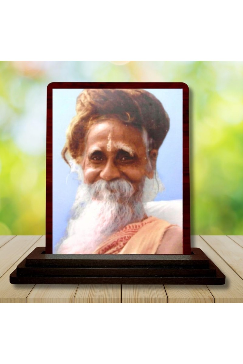 Car Desk/Table Top OmkarNath Wooden Photo Stand 3x4 Inches, Compact & Stylish Spiritual Display For Car, Home & Office (Pack Of 1) (F14500)