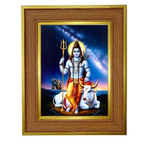 Har Har Mahadev Photo Frame 18x22 Inches-Brown Wooden Frame For Home, Office & Temple Decoration And Gifting (F6402) Har Har Mahadev Photo Frame 18x22 Inches-Brown Wooden Frame For Home, Office & Temple Decoration And Gifting (F6402)