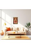 Goddess Lakshmi Digital Golden Balck Color Photo Frame | Hindu Religious Wall Decor | 10x16 Inches - Inspirational Wall Art For Office, Home Decor - Ideal Spiritual Gift (F16494)