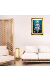 Lord Vishnu Golden Photo Frame - 16x20 Inches | Elegant Wooden Frame For Home, Office & Temple Decoration | Spiritual Wall & Table Decor And Gift Item (F9441)