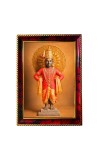 Lord Vithoba Photo Frame For Wall & Table | 7x9 Inch Golden Cherry Finish | Decorative Lord Vithoba Photo Frame For Home, Office & Pooja Room (F11675)