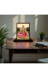 Car Desk/Table Top Goddess Lakshmi Wooden Photo Stand 3x4 Inches, Compact & Stylish Spiritual Display For Car, Home & Office (Pack Of 1) (F14567)