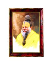 Premanand Govind Sharan Maharaj Ji Photo Frame For Wall & Table | 7x9 Inch Golden Cherry Finish | Decorative Premanand Govind Sharan Maharaj Ji Photo Frame For Home, Office & Pooja Room (F11587)