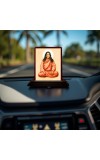 Car Desk/Table Top Paramahamsa Yogananda Wooden Photo Stand 3x4 Inches, Compact & Stylish Spiritual Display For Car, Home & Office (Pack Of 1) (F14477)