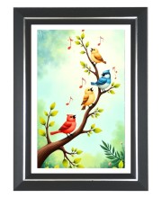 Songbird Friends Photo Wall & Table Frame | 10x14 Inch Black Designer | Perfect For Gifting & Home Decor (F9656)