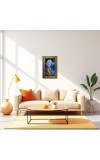 Lord Krishna Digital Golden Balck Color Photo Frame | Hindu Religious Wall Decor | 10x16 Inches - Inspirational Wall Art For Office, Home Decor - Ideal Spiritual Gift (F16658)