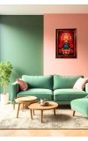 Maa Kali Photo Frame For Wall & Table | 7x9 Inch Golden Cherry Finish | Decorative Maa Kali Photo Frame For Home, Office & Pooja Room (F11727)