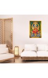 Devi Tripura Sundari Golden Photo Frame - 10x14 Inches | Elegant Wooden Frame For Home, Office & Temple Decoration | Spiritual Wall & Table Decor and Gift Item
