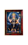 Shani Dev Photo Frame For Wall & Table | 7x9 Inch Golden Cherry Finish | Decorative Shani Dev Photo Frame For Home, Office & Pooja Room (F11703)