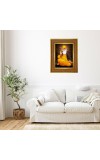 Guru Nanak Dev Ji Photo Frame 10x14 Inches-Brown Wooden Frame For Home, Office & Temple Decoration And Gifting (F6249)
