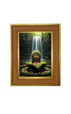 Om Namah Shivay Photo Frame 10x14 Inches-Brown Wooden Frame For Home, Office & Temple Decoration And Gifting (F6254)