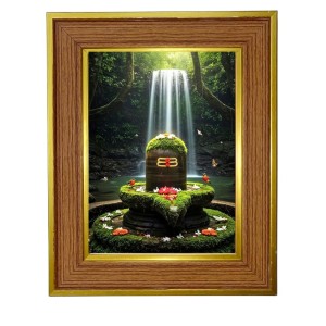Om Namah Shivay Photo Frame 18x22 Inches-Brown Wooden Frame For Home, Office & Temple Decoration And Gifting (F6254) Om Namah Shivay Photo Frame 18x22 Inches-Brown Wooden Frame For Home, Office & Temple Decoration And Gifting (F6254)