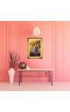 Lord Shiva Golden Photo Frame - 16x20 Inches | Elegant Wooden Frame For Home, Office & Temple Decoration | Spiritual Wall & Table Decor And Gift Item (F9434)