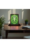 Lord Ganesha Wooden Photo Stand | Car Desk/Table Top 3x4 Inches | Compact & Stylish Spiritual Display For Car, Home & Office (Pack Of 1) (F14575)
