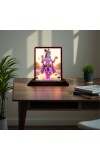 Car Desk/Table Top Lord Krishna Wooden Photo Stand 3x4 Inches, Compact & Stylish Spiritual Display For Car, Home & Office (Pack Of 1) (F14385)